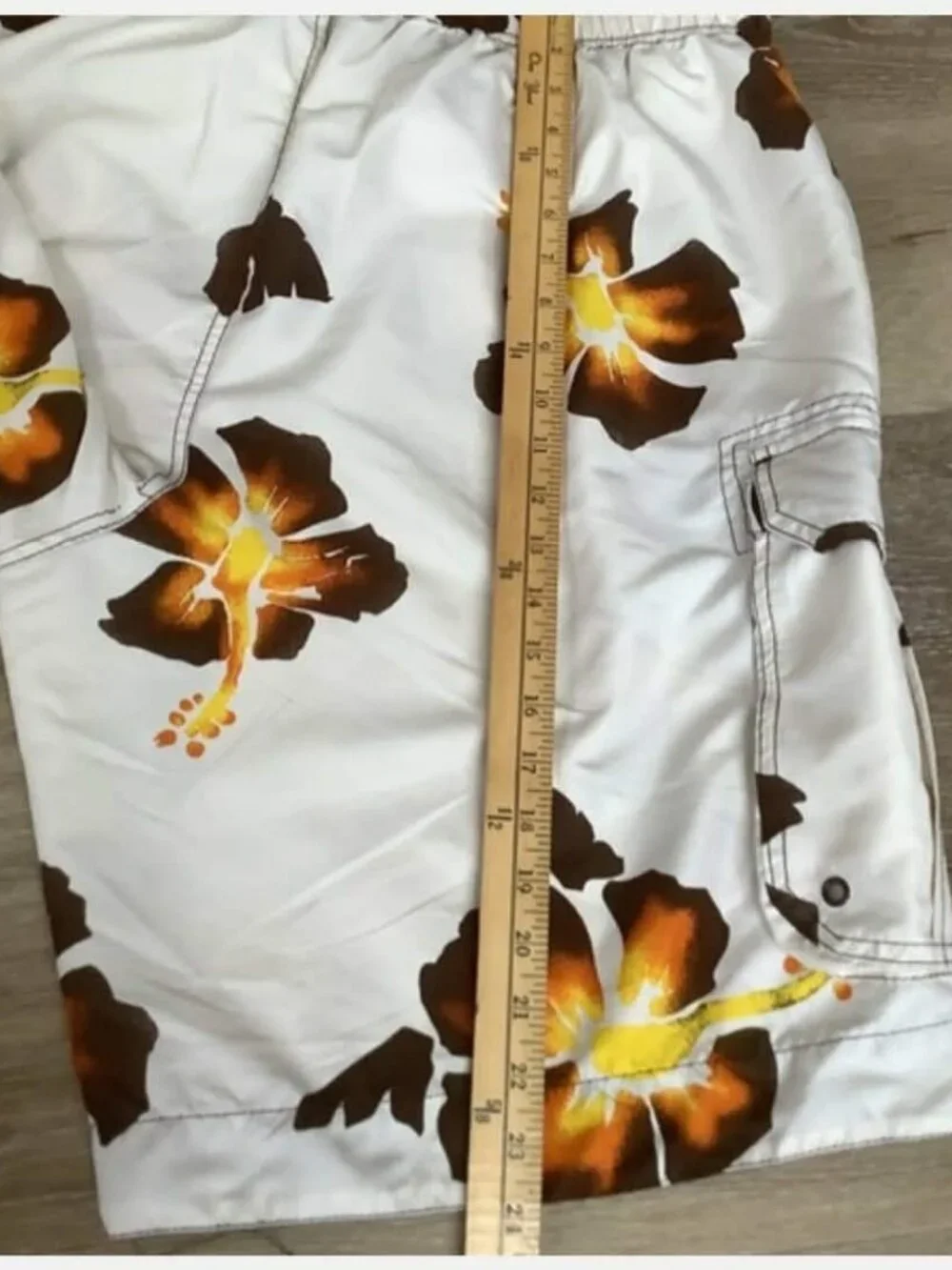 Arizona Mesh Lined Swim Trunks - Floral - Elastic Drawstring Waist - Size 2XL
